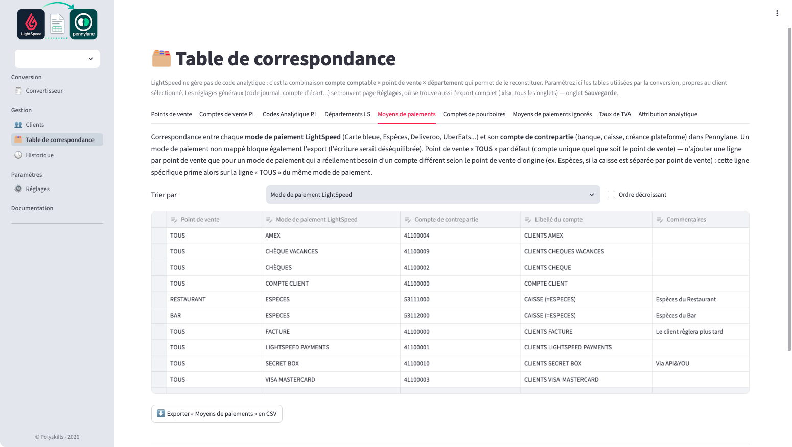 Tables de correspondance pour automatisation garantie sans erreurs